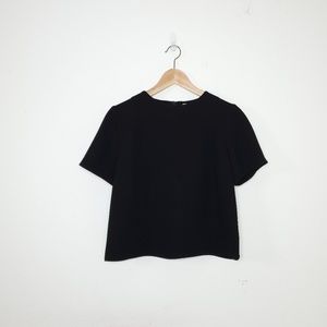 Mango boxy knit textures blouse with bow XS